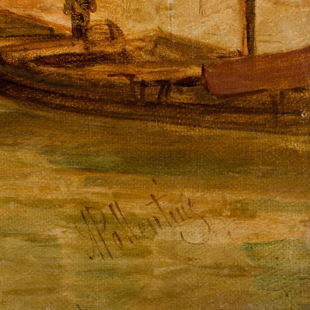 Alfred Pollentine (britisch, geb. 1836 - d. 1890) „Venice In May“, Öl auf Leinwand im Angebot 4