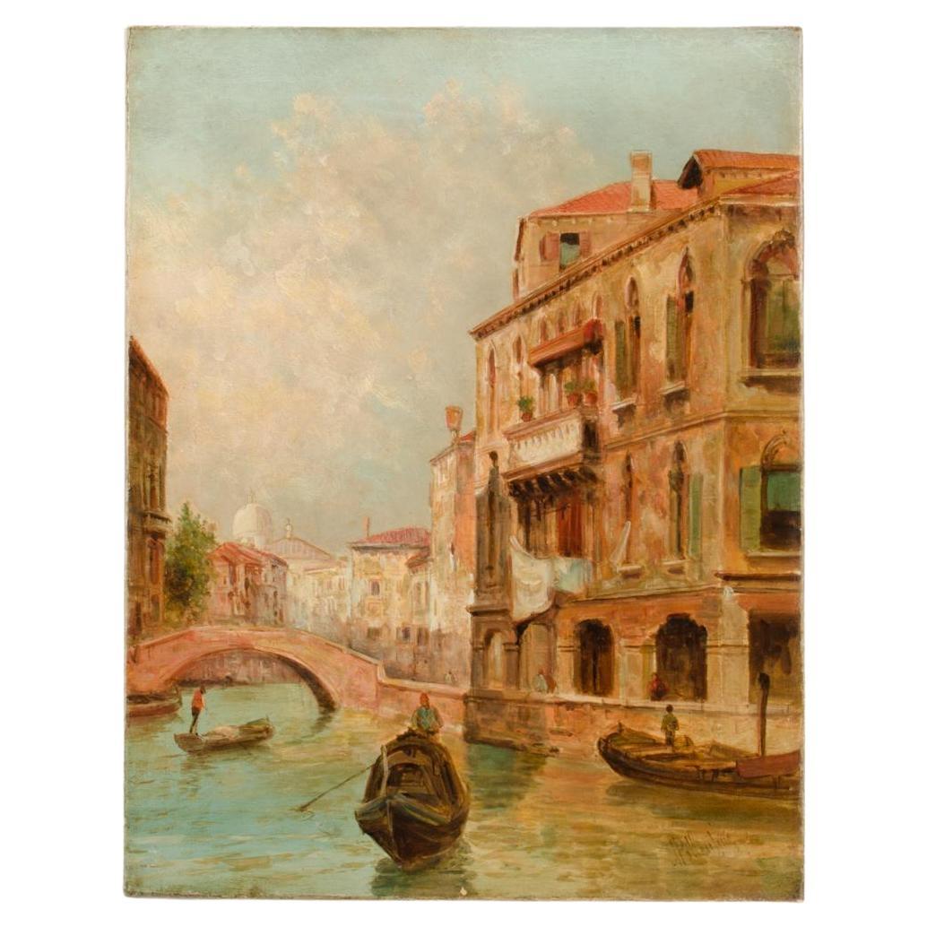 Alfred Pollentine (British, b. 1836 - d. 1890) "Venice In May" Oil on canvas