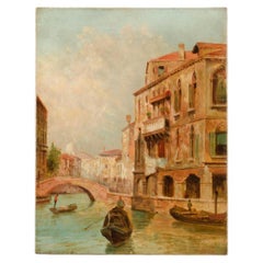 Alfred Pollentine (British, b. 1836 - d. 1890) "Venice In May" Oil on canvas