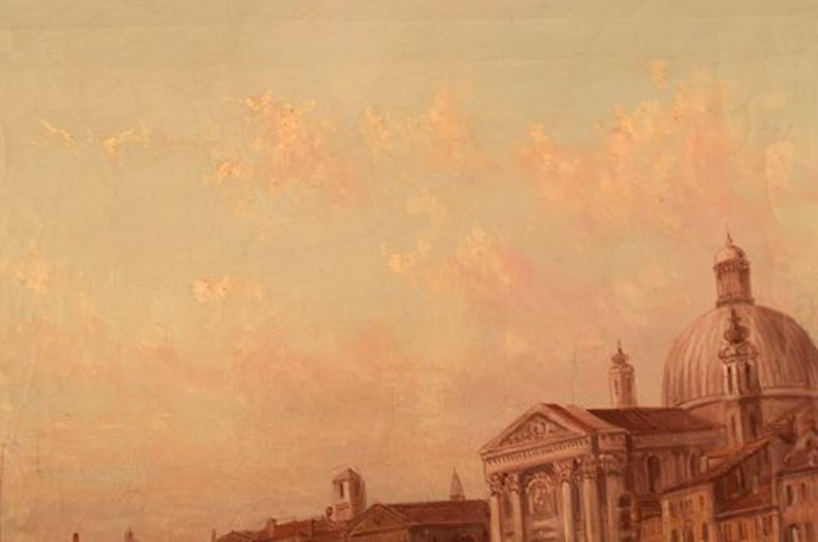 Alfred Pollentine Guidecca Canale, Venice, Oil on Canvas 2