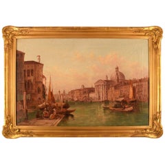 Alfred Pollentine Guidecca Canale, Venice, Oil on Canvas