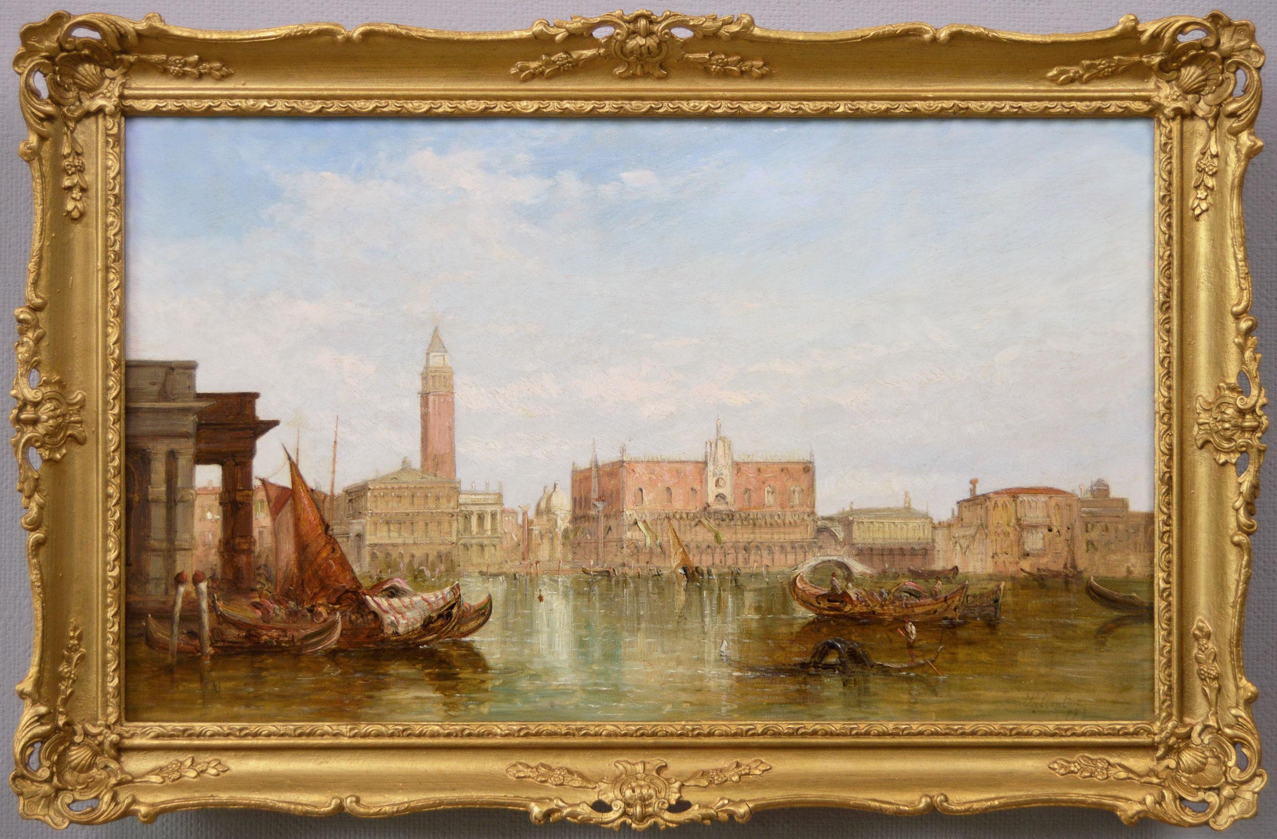Alfred Pollentine Landscape Painting - 19th Century oil painting of The Doges Palace, Venice 