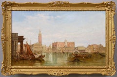 Ölgemälde des Doges-Palasts, Venedig, 19. Jahrhundert