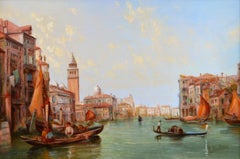 Óleo del siglo XIX de El Gran Canal de Venecia