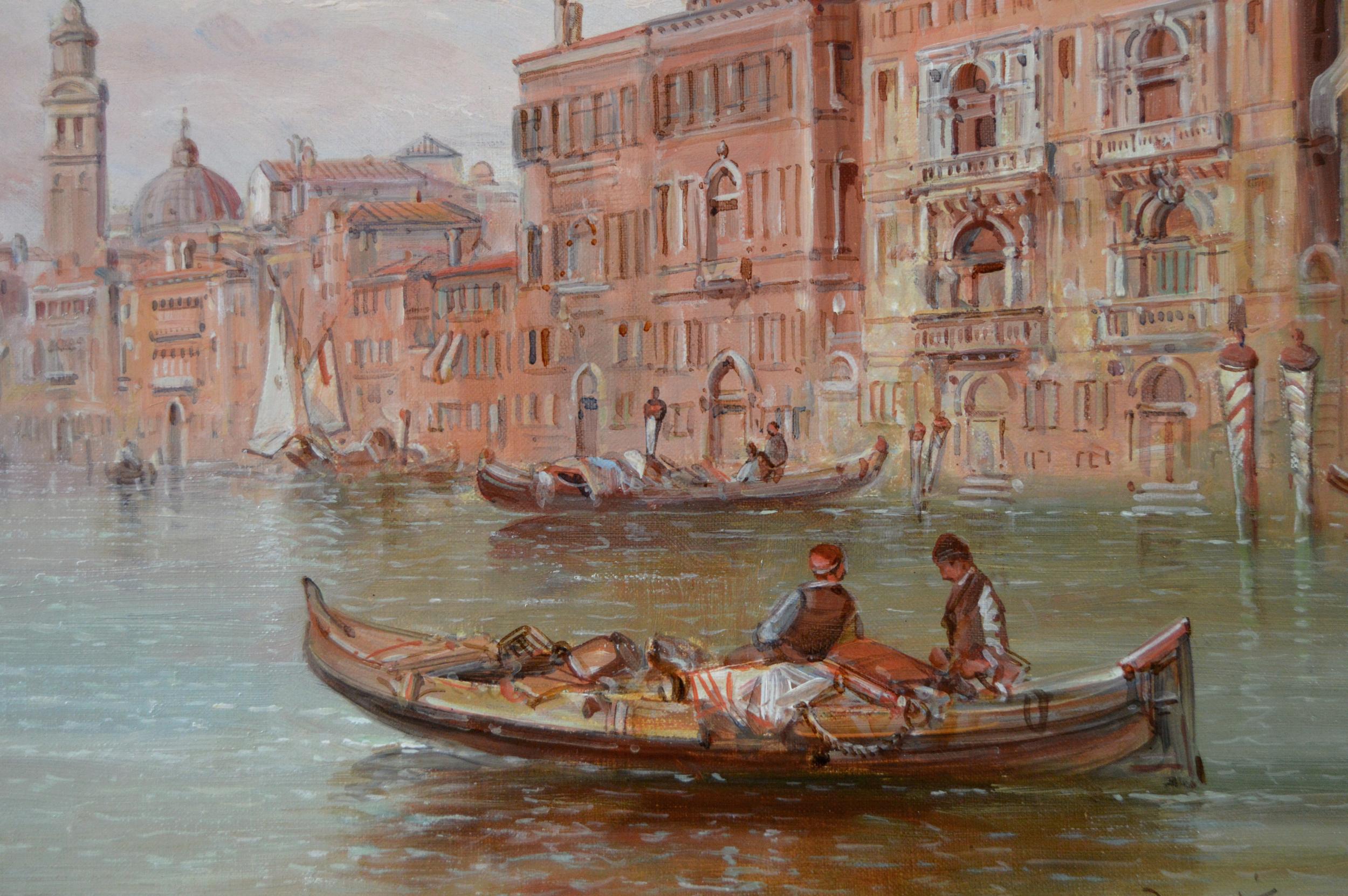 Alfred Pollentine
Britannique, (1844-1910)
Le Grand Canal, Venise
Huile sur toile, signée et accompagnée d'une inscription au verso
Taille de l'image : 15.5 pouces x 23.5 pouces 
Dimensions, y compris le cadre : 22,5 pouces x 30,5 pouces

Une