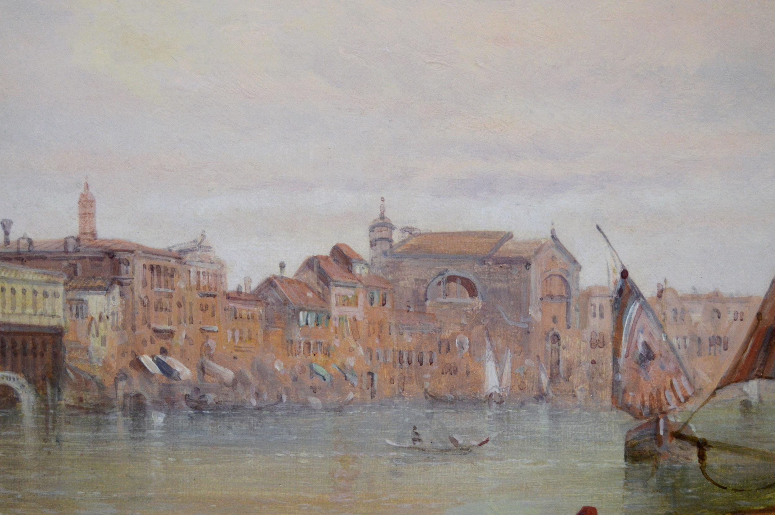 Alfred Pollentine
Británica, (1844-1910)
El Palacio Ducal, Venecia 
Óleo sobre lienzo, firmado y fechado (18)91
Tamaño de la imagen: 15 pulgadas x 23 pulgadas 
Tamaño incluyendo el marco: 21,75 pulgadas x 29,75 pulgadas
Procedencia: Colmore