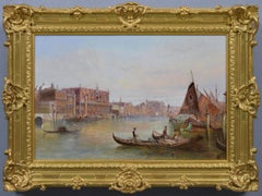 19th Century townscape oil painting of the Ducal Palace, Venice
