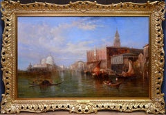 The Grand Canal - Venice - 19th Century Oil Painting - Alfred Pollentine