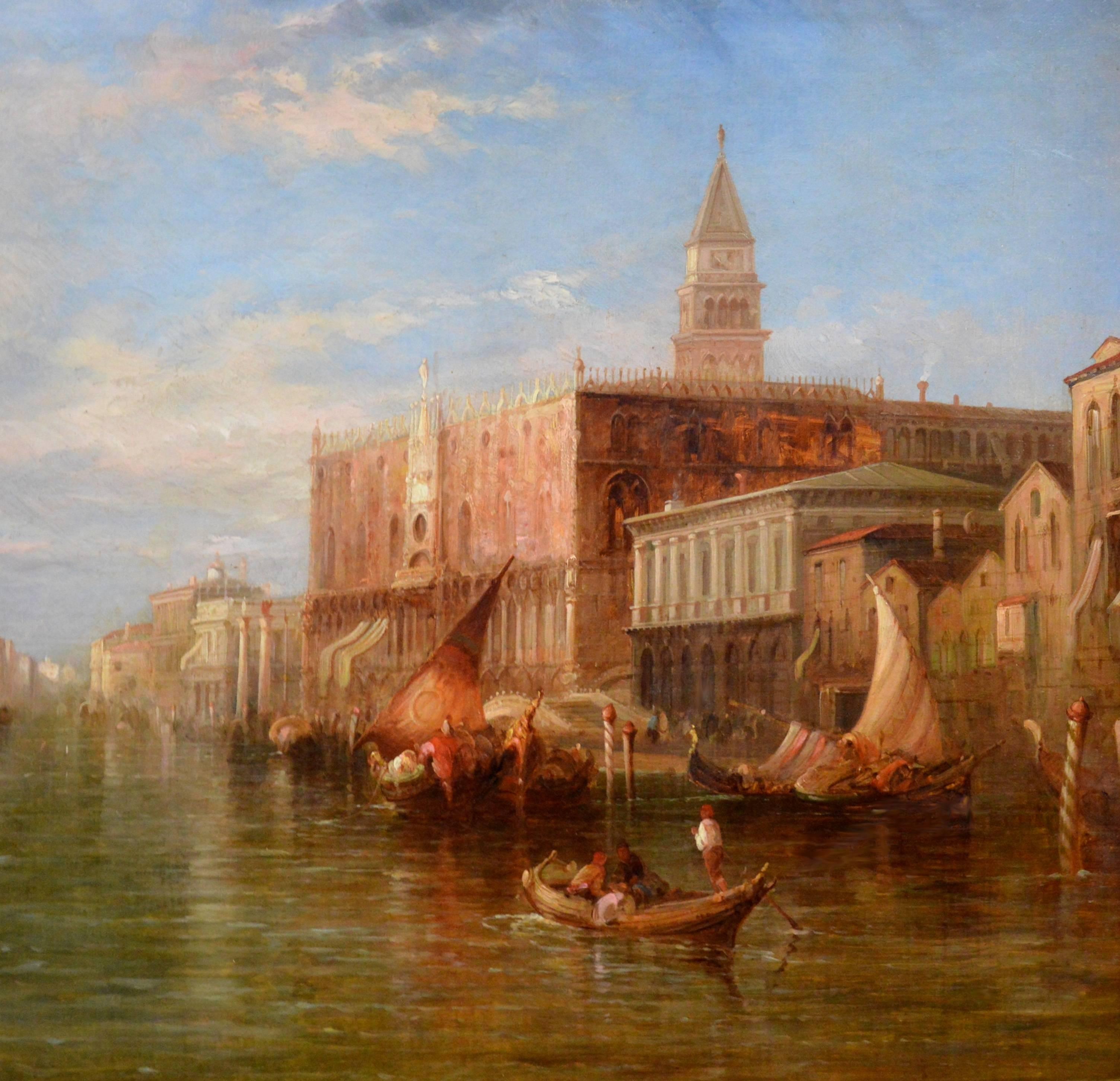 The Grand Canal - Venice - 19th Century Oil Painting - Alfred Pollentine 3