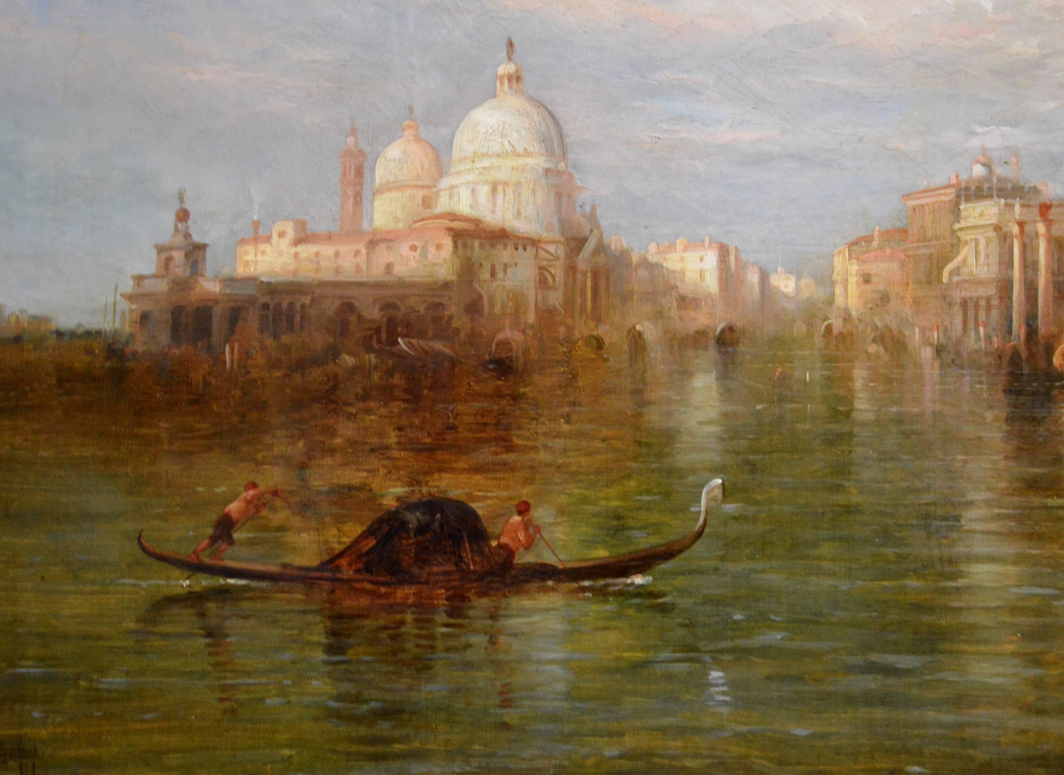 The Grand Canal - Venice - 19th Century Oil Painting - Alfred Pollentine 4