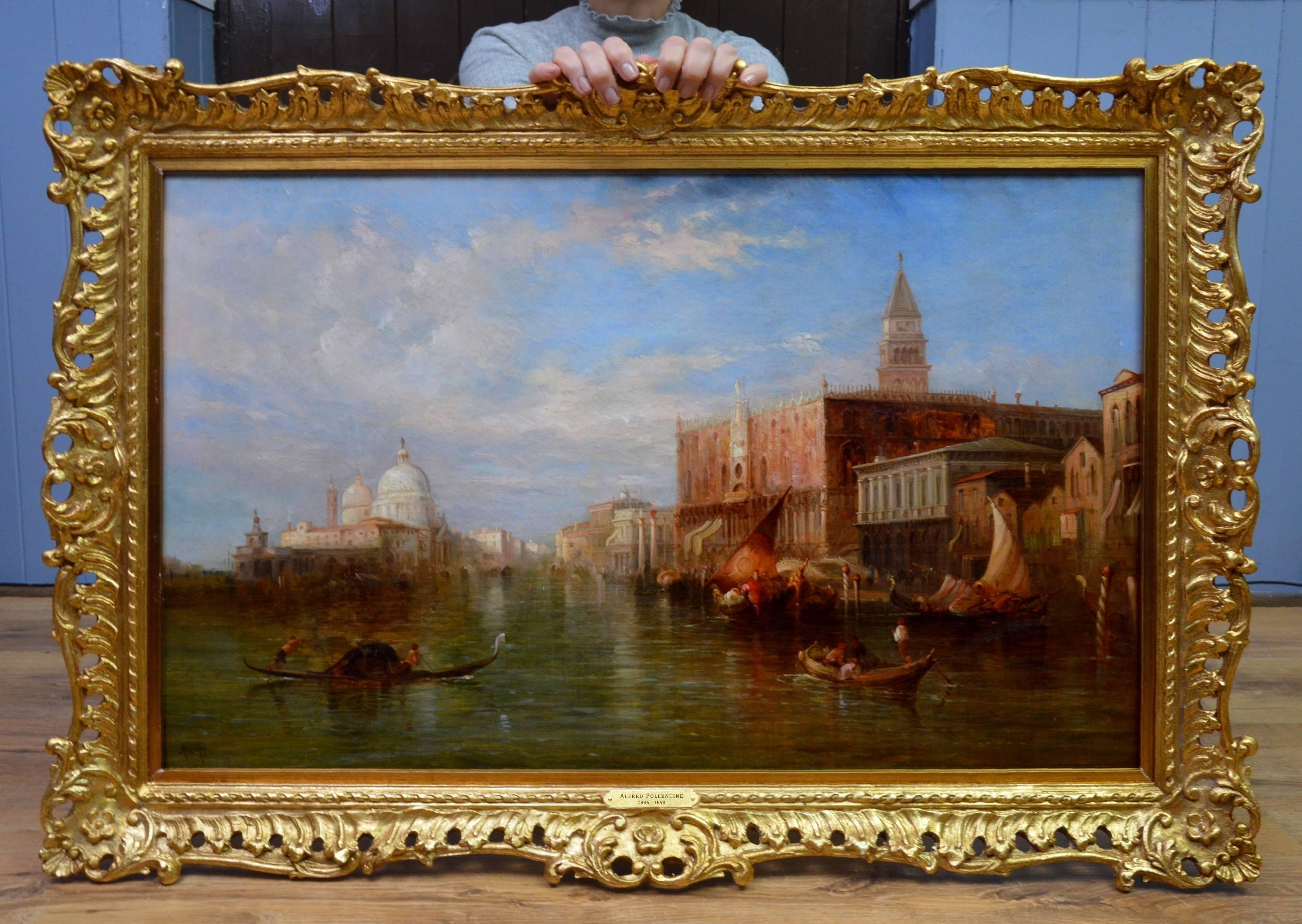 The Grand Canal - Venice - 19th Century Oil Painting - Alfred Pollentine 1