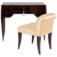 Alfred Porteneuve, Art Deco Writing Table and Chair, France, circa 1935