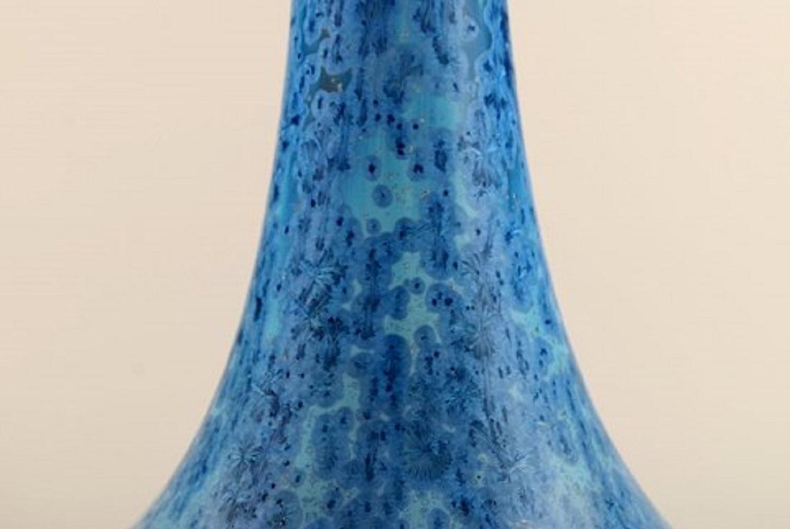 Early 20th Century Alfred Renoleau, France, Large Floor Vase in Glazed Ceramics, 1910s-1920s