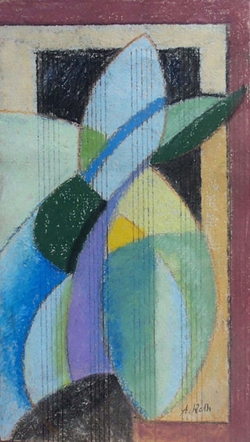 Alfred Reth Abstract Painting - Vertical Composition