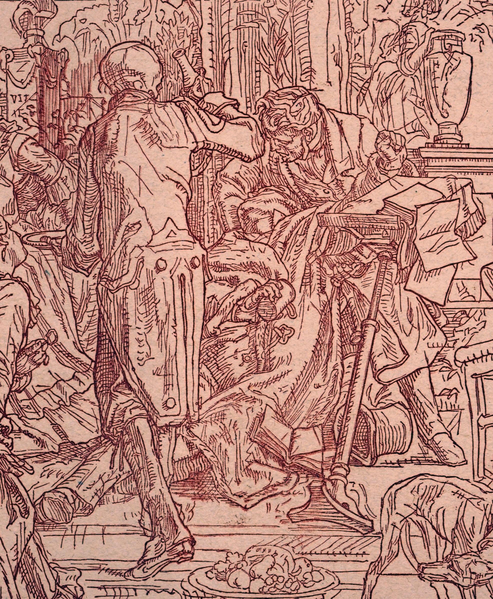 Death as a servant / - Concise congeniality - - Print by Alfred Rethel