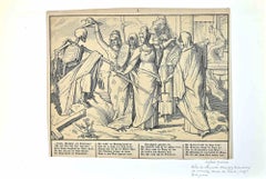 Antique The Dance of Death - Woodcut by Alfred Rethel - Mid-19th Century