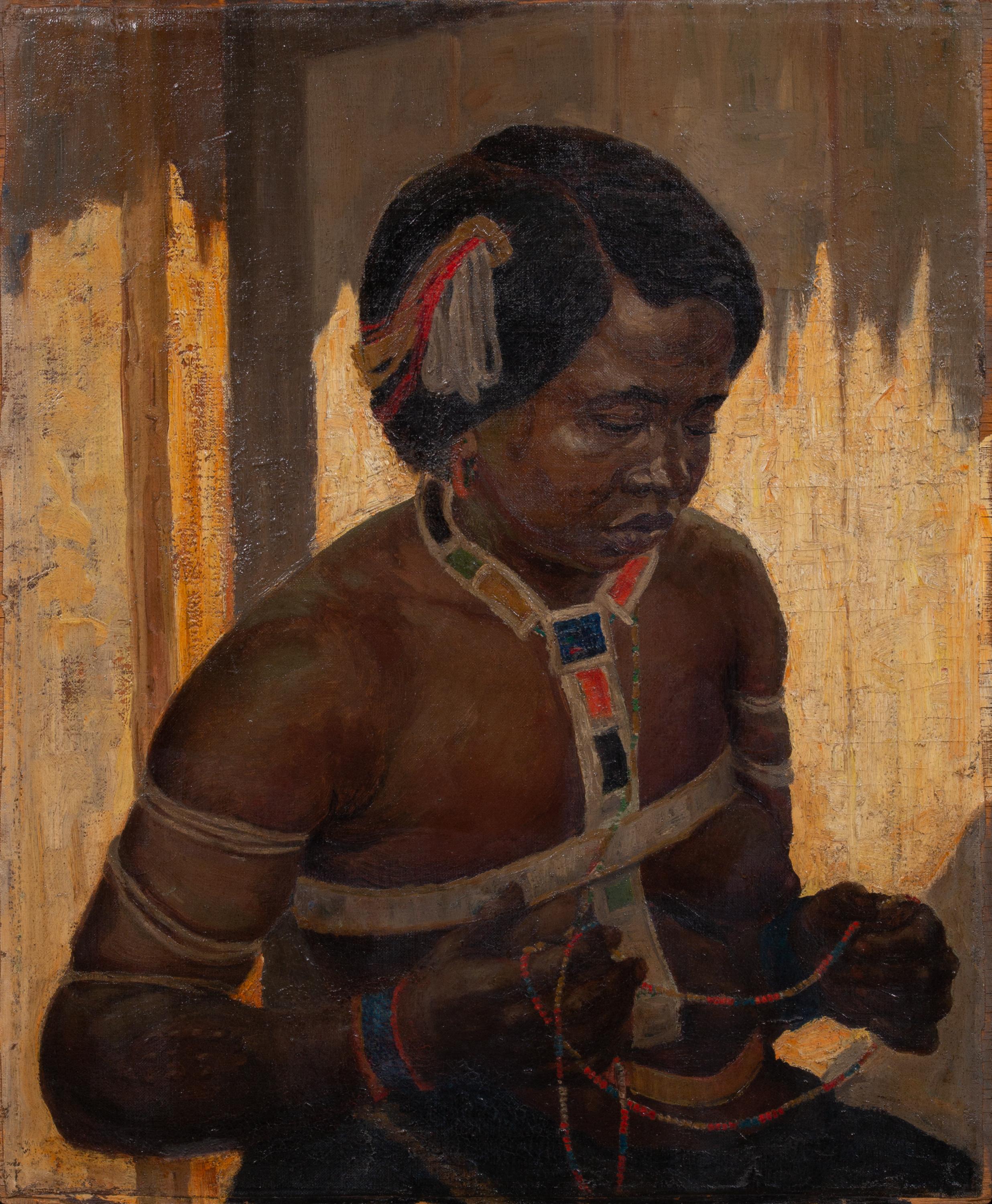 South African Girl by Alfred Richard Martin (1871 – 1939) British-South African For Sale 1