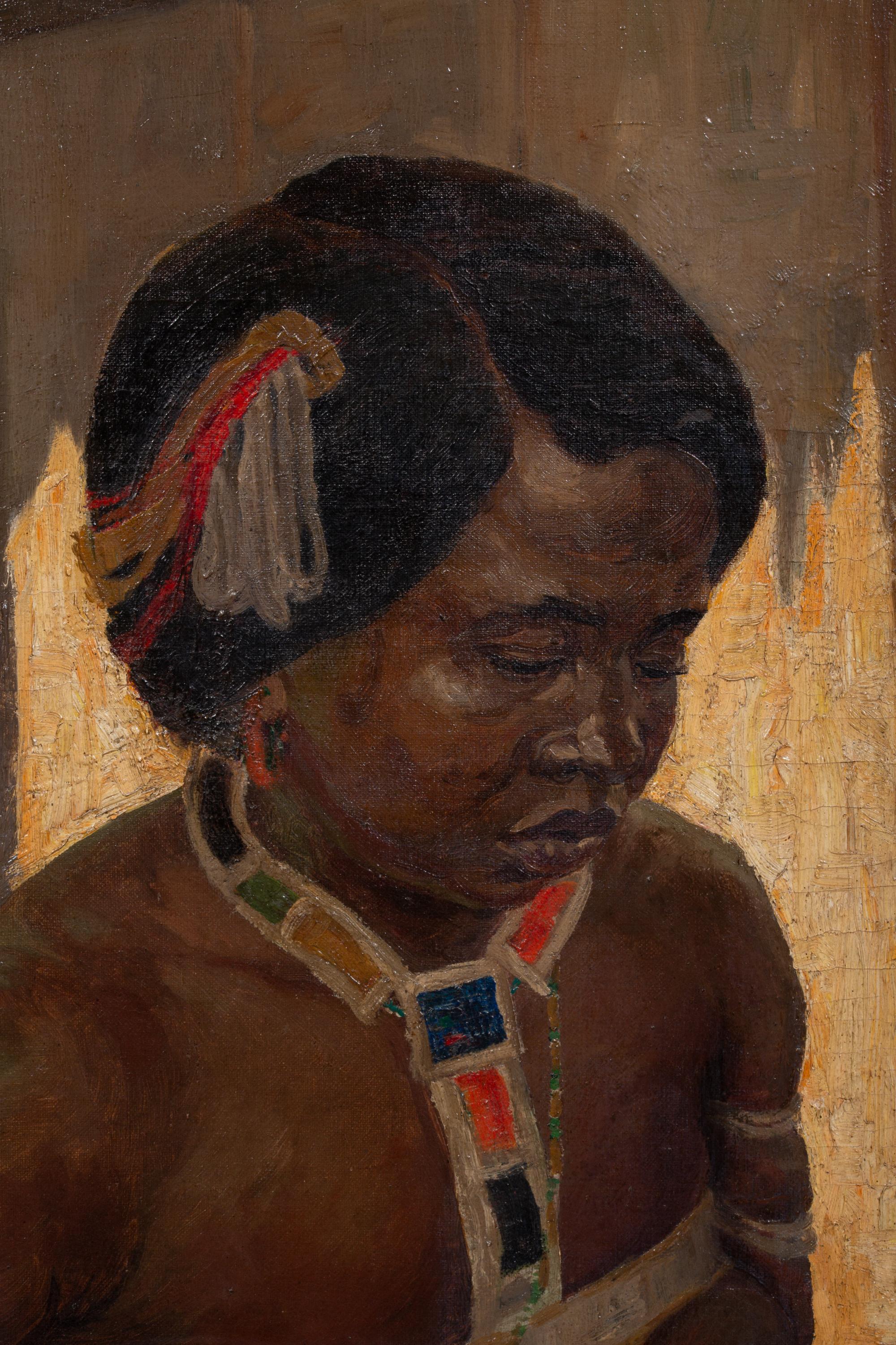 South African Girl by Alfred Richard Martin (1871 – 1939) British-South African For Sale 3
