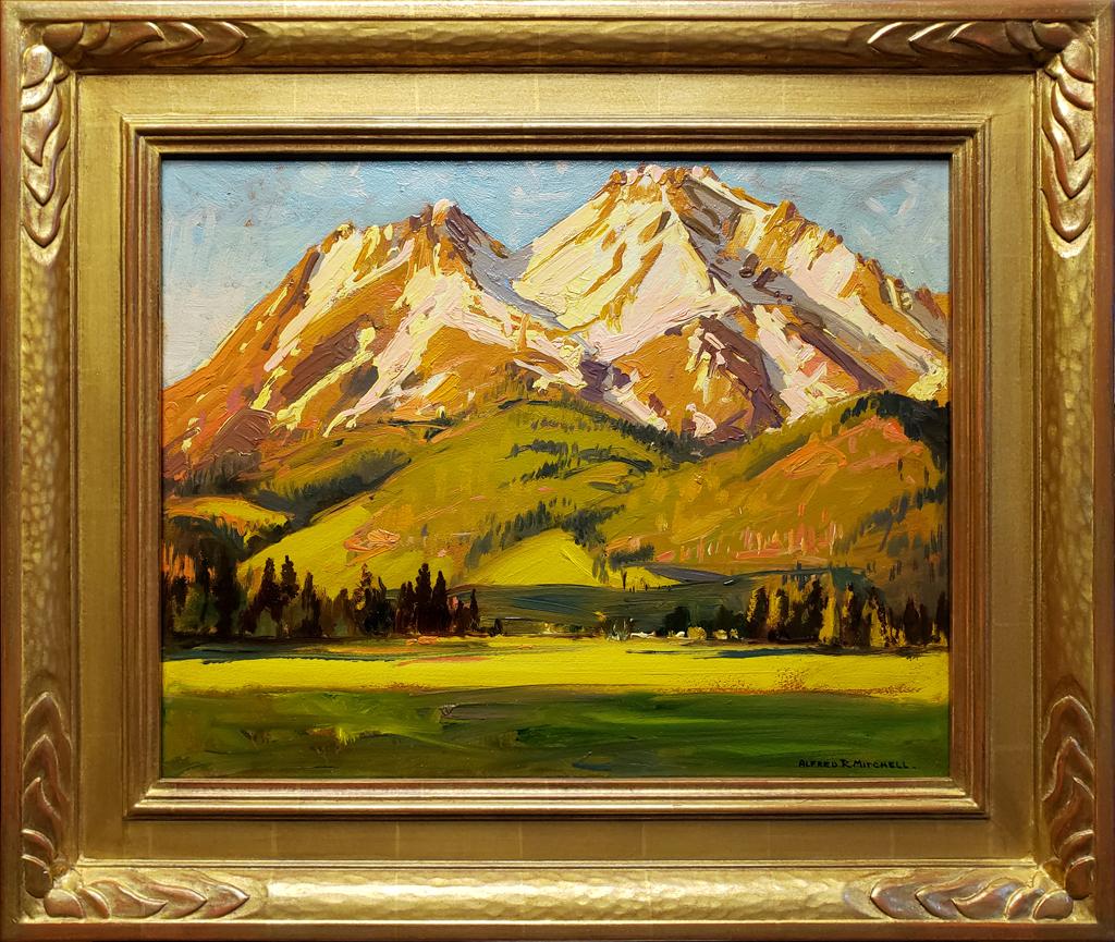 Landscape Painting Alfred Richard Mitchell - Morning Light, Mt. Shasta, Californie, vers 1932