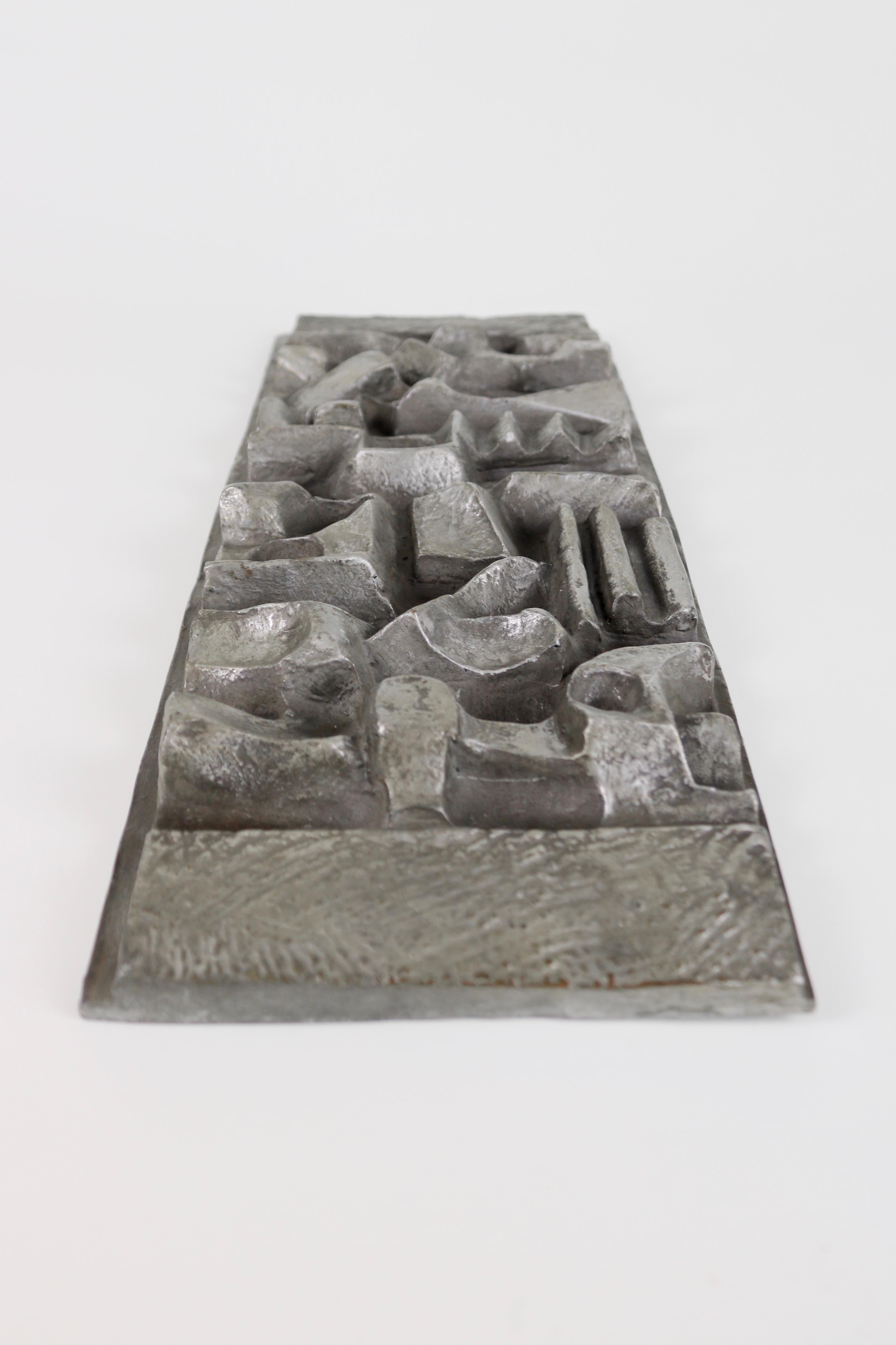 Metal Alfred Russ Abstract Wall Relief 1974