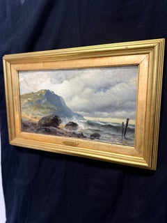 Alfred S. Rix (American, 1867–1929) Rocky Headland And Breaking Surf Seascape