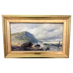 Alfred S. Rix (American, 1867–1929) Rocky Headland And Breaking Surf Seascape