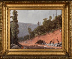 "Building the Allegheny Railroad, Pennsylvania" Alfred Wall, Scalp Level School