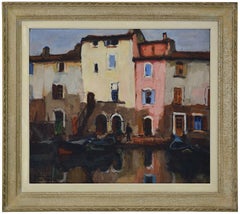 Alfred SALVIGNOL, Hafen von Villefranche-sur-Mer, Öl auf Tafel, Beg. 20. Jahrhundert.