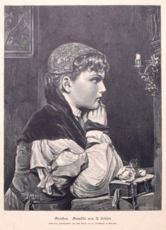 Woman - Original Zincograph by R. Jericke after A. Seifert - 1905