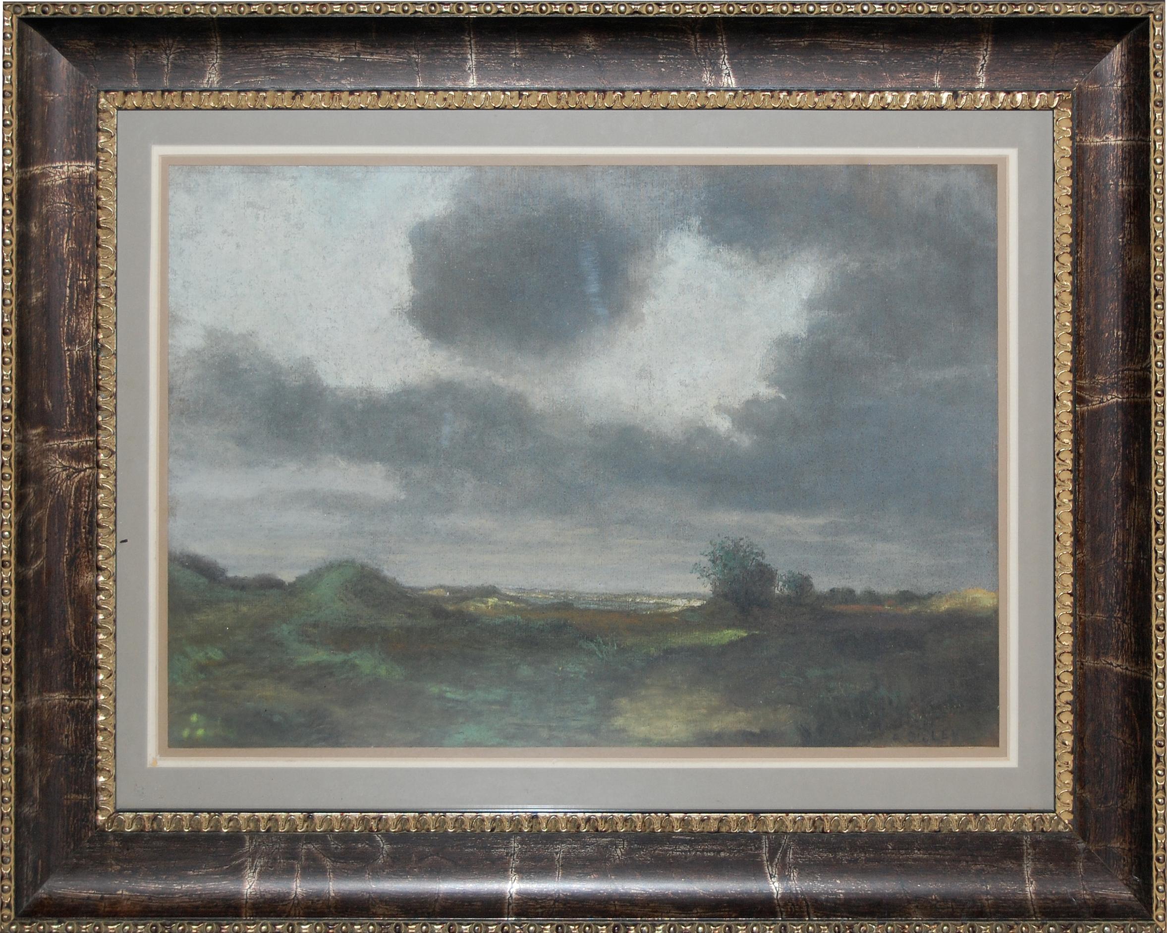Alfred Sisley (British 1839 - 1899); Landscape; pastel on paper For Sale 1