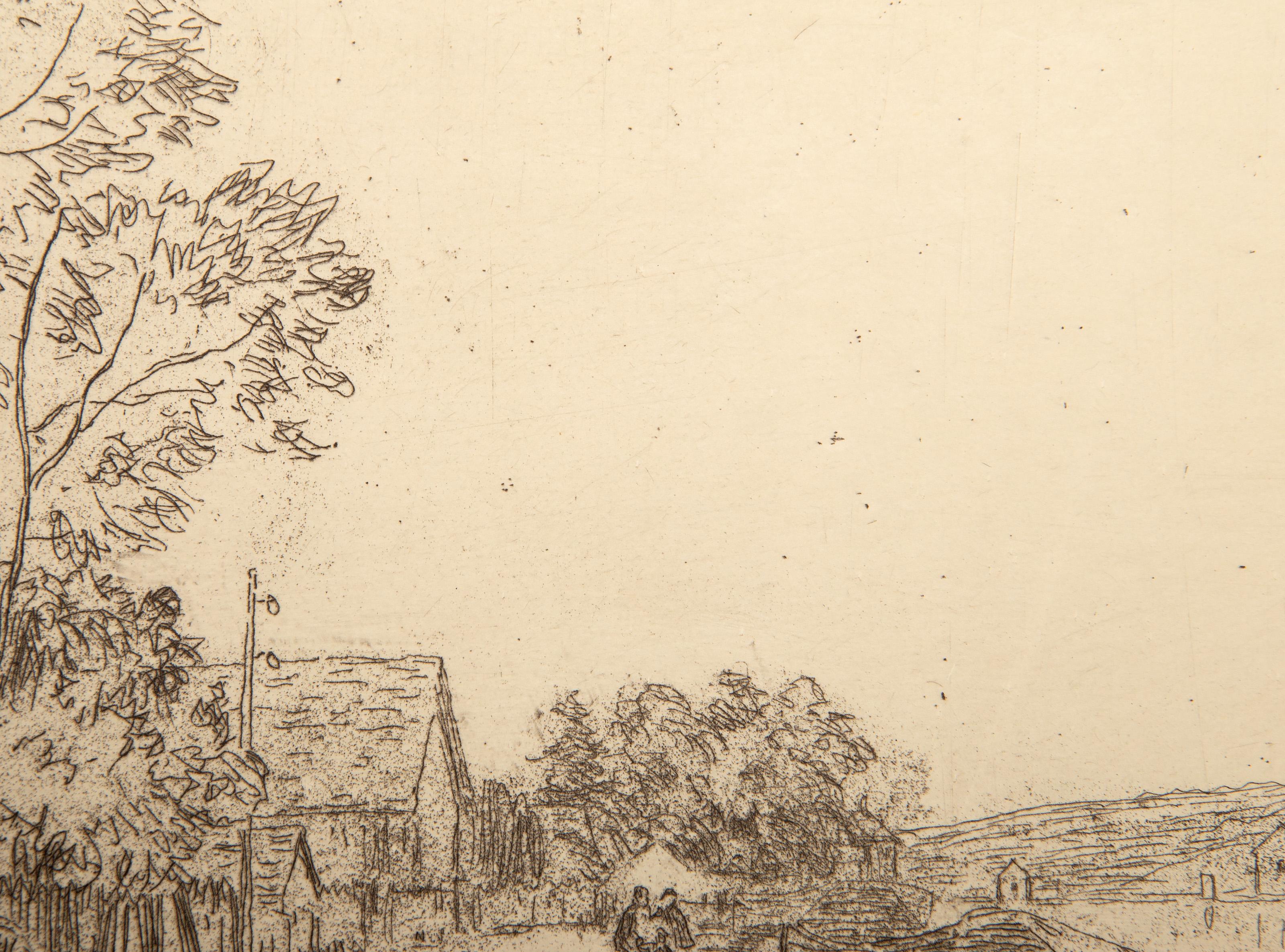 Bords du Loing, impressionistische Radierung von Alfred Sisley 2