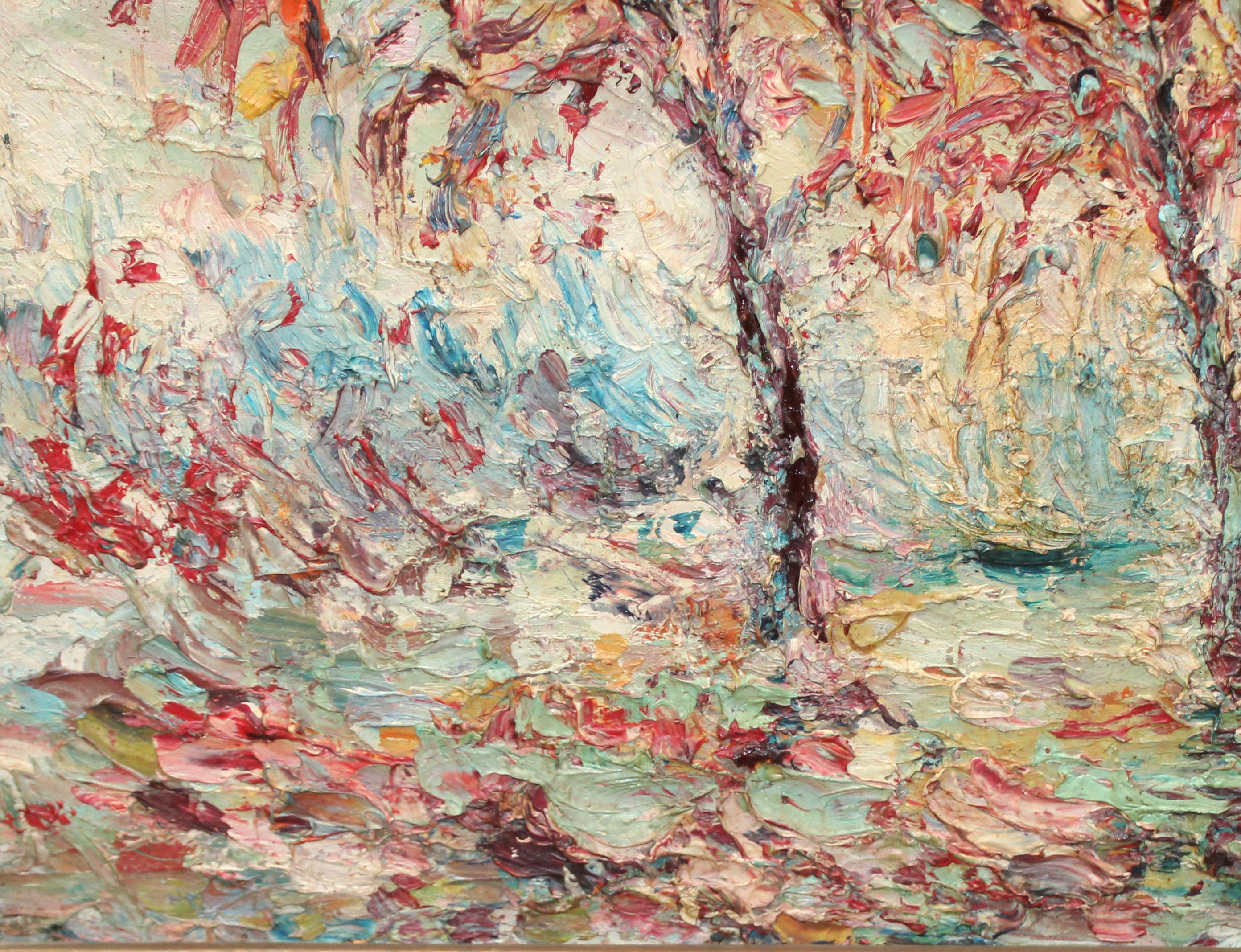 Escuela francesa (XX) - Paisaje impresionista - (after Sisley) For Sale 1
