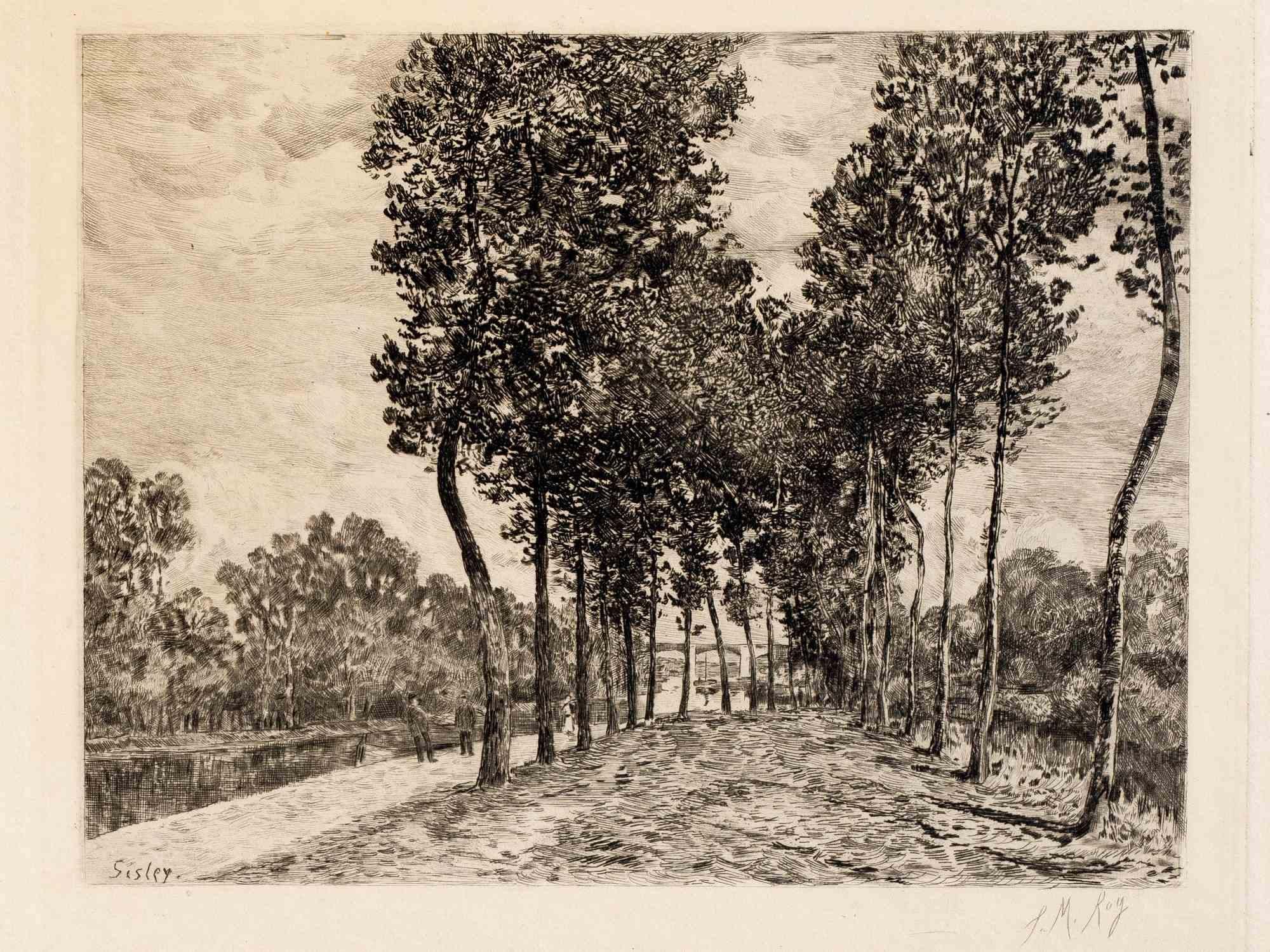   Alfred Sisley Landscape Print - Landscape - Etching after Alfred Sisley - 19th Century