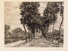Landscape - Etching after Alfred Sisley - 19th Century