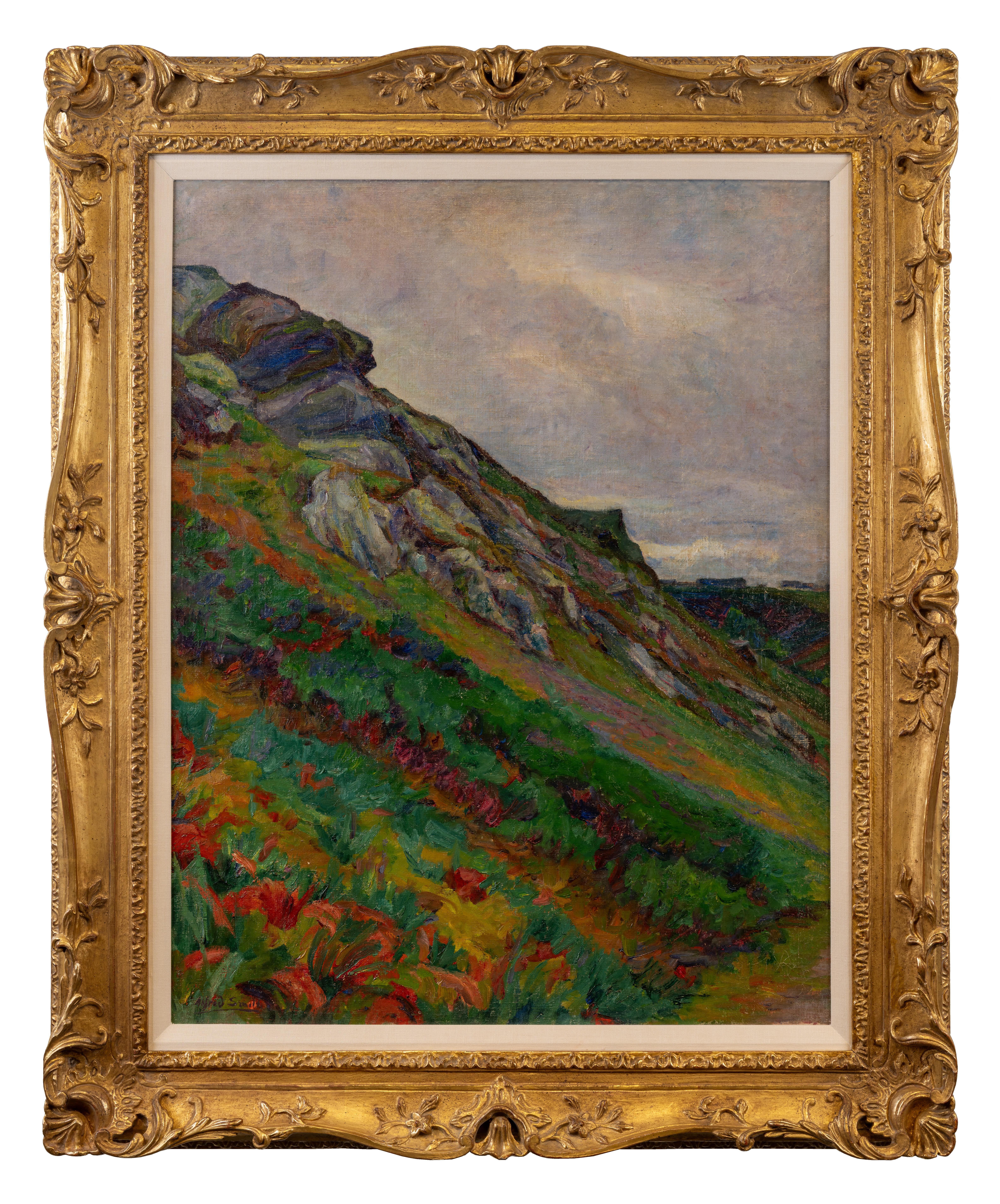 Alfred Smith Landscape Painting - Storm By the Cliff