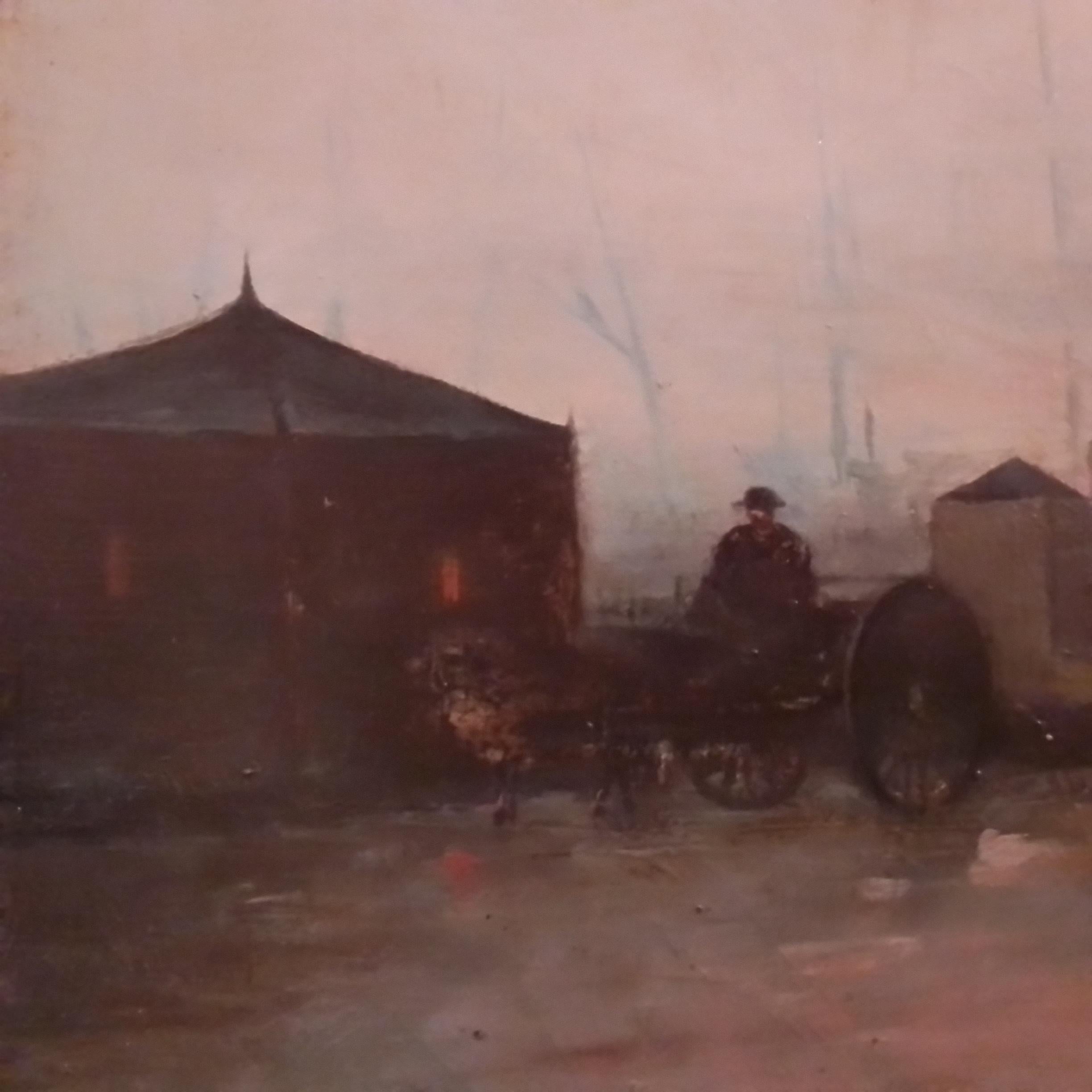 Quadro d'arte francese di Alfred Smith - Bordeaux, un Tram, pezzo da collezione. in vendita 10