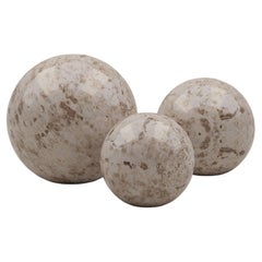 Alfred Sphere Set - Crema Marble - Marble Decor Spheres