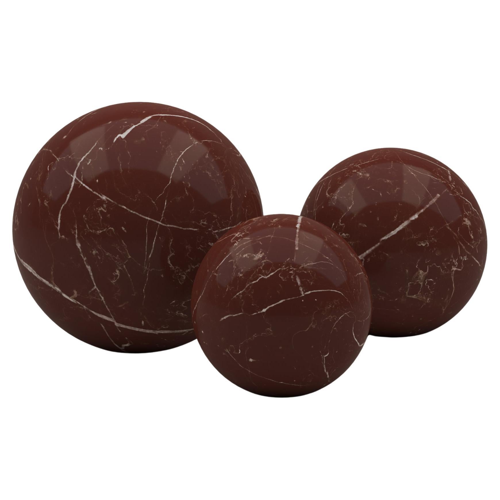 Set di sfere Alfred in marmo del deserto,  Sfera decorativa in marmo, Hand Made, House of Slim