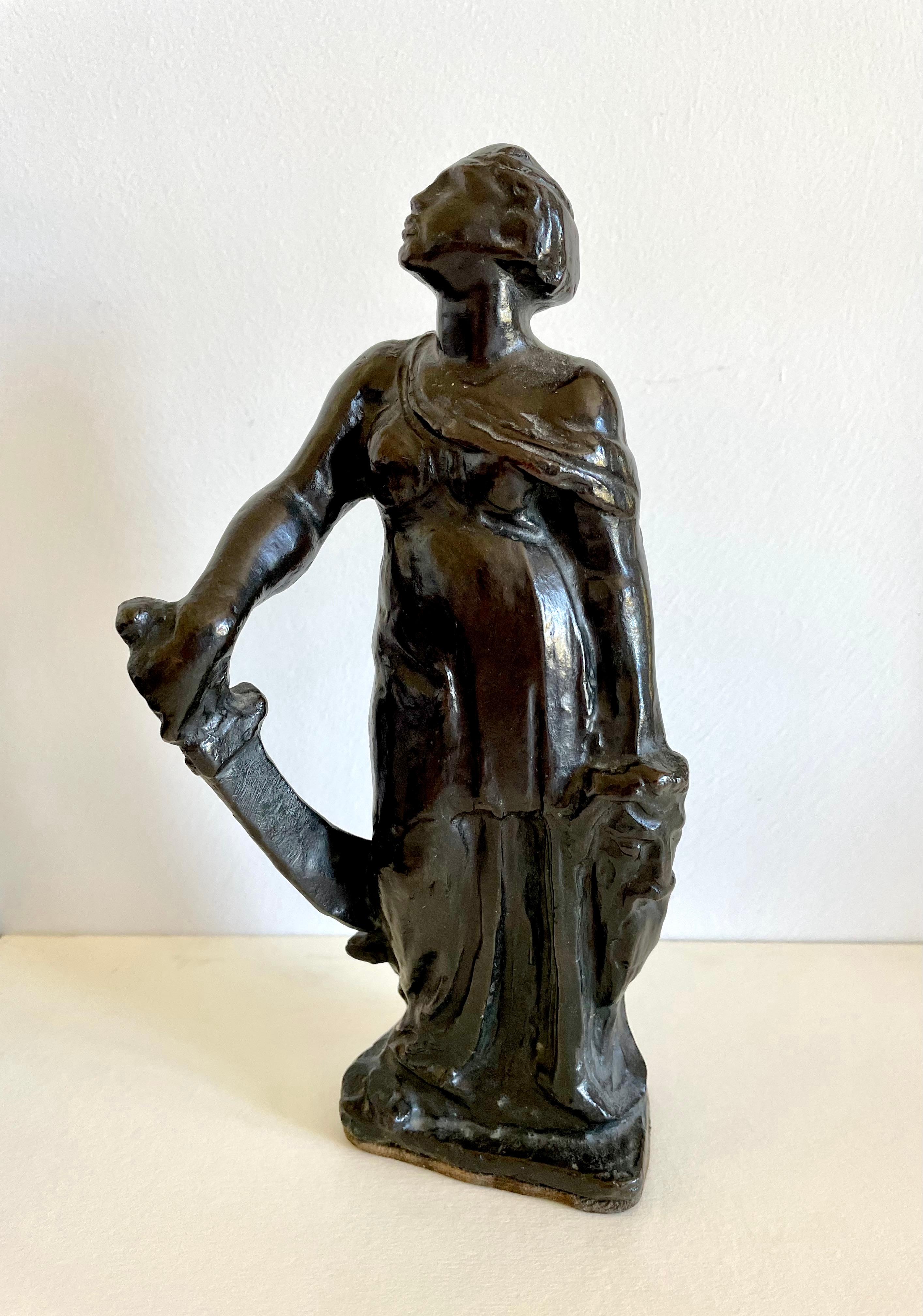 Alfred Stevens - Figure de Judith en bronze britannique du 19e siècle