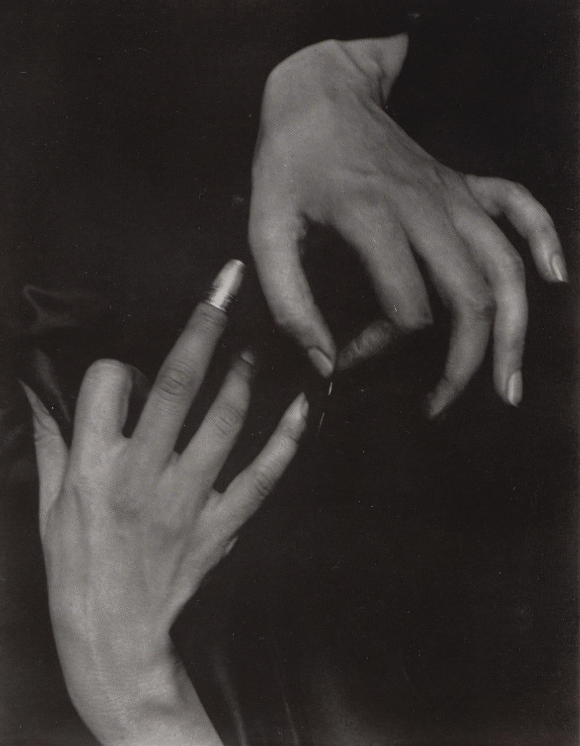 Stieglitz, O'Keeffe Hands with/Thimble, Alfred Stieglitz Memorial Portfolio (d'après)