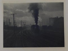 Alfred Stieglitz Photogravure "Hand of Man, " 1902 - Atmospheric Train Subject