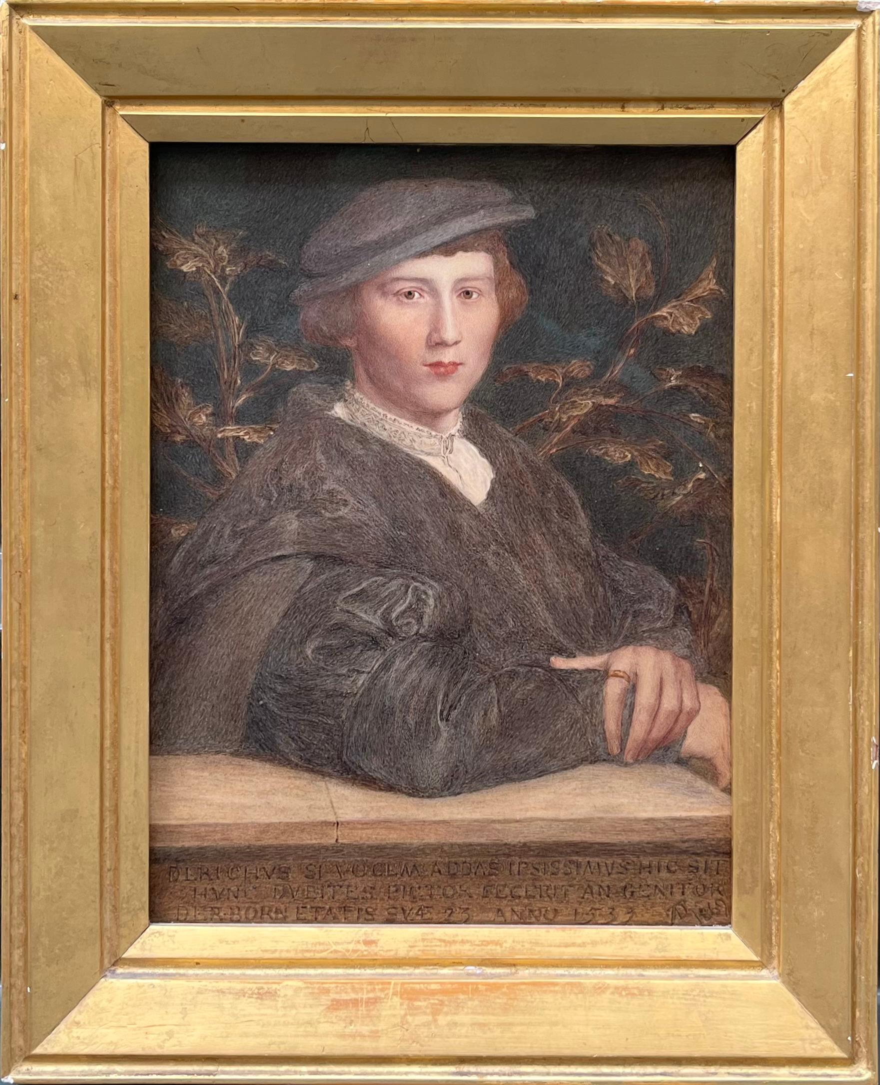 Porträt von Derich Born (nach Holbein) – Painting von Alfred Thomas Derby