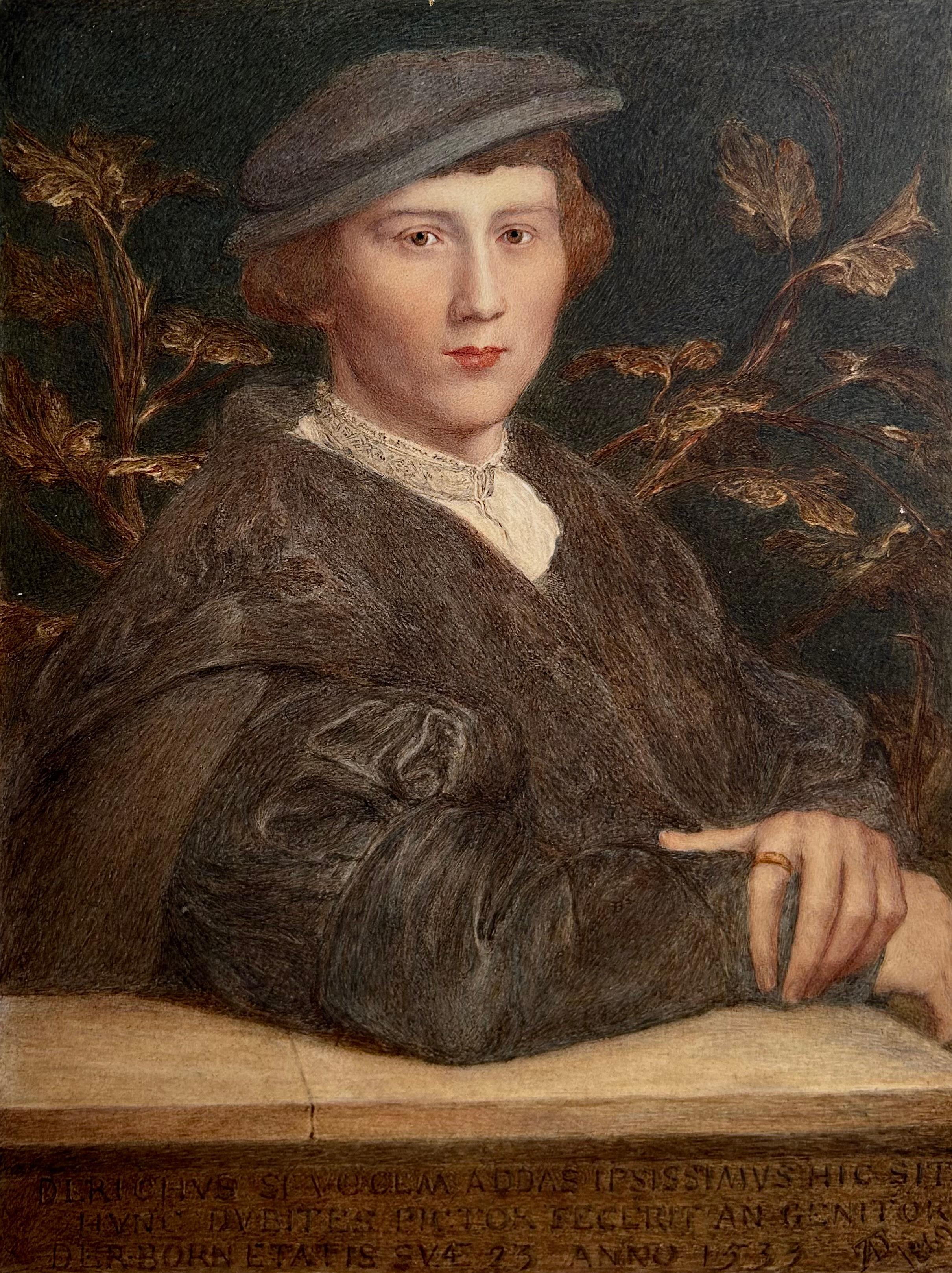 Alfred Thomas Derby Portrait Painting – Porträt von Derich Born (nach Holbein)