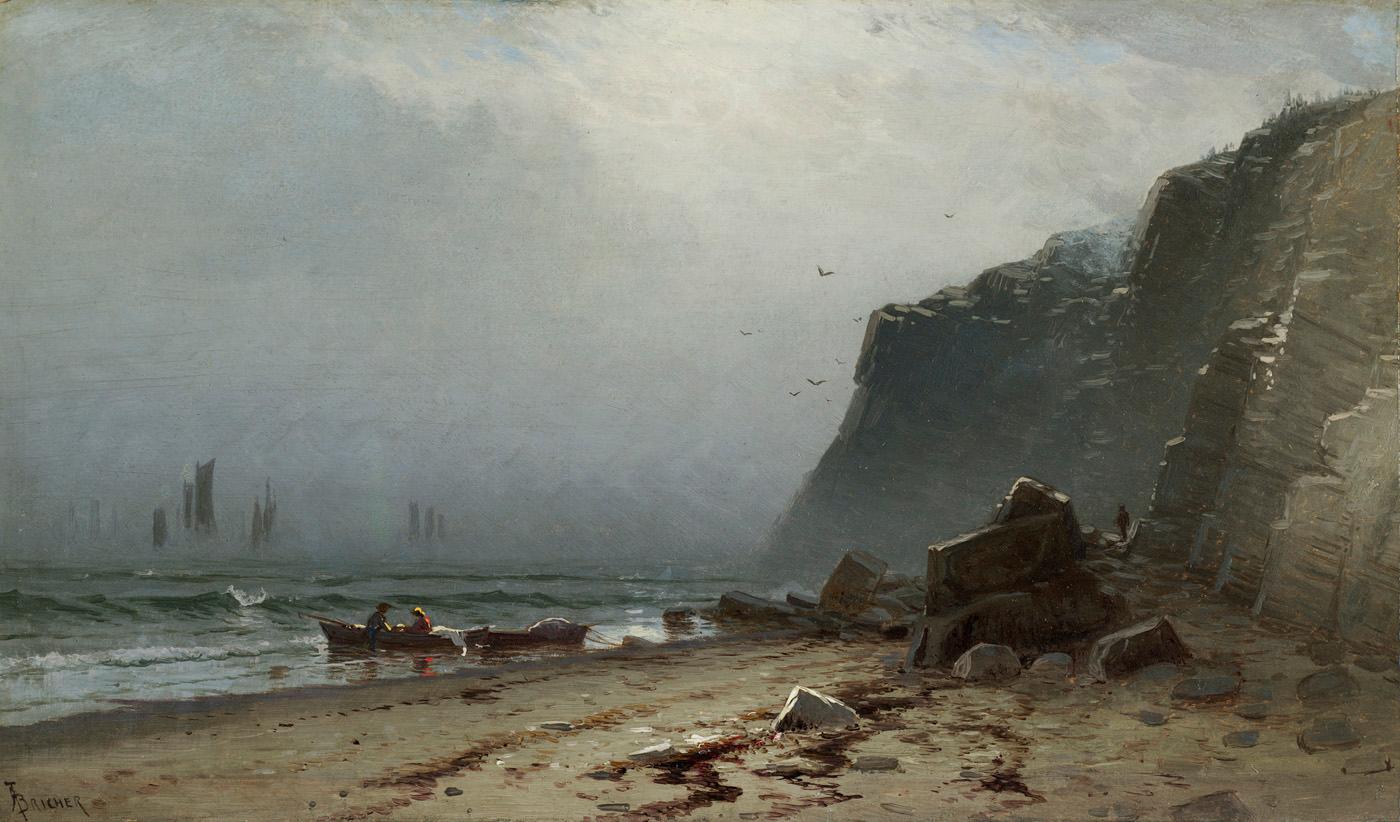 Alfred Thompson Bricher Landscape Painting - Lifting Fog, Grand Manan