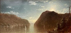 Paysage aquatique avec montagnes