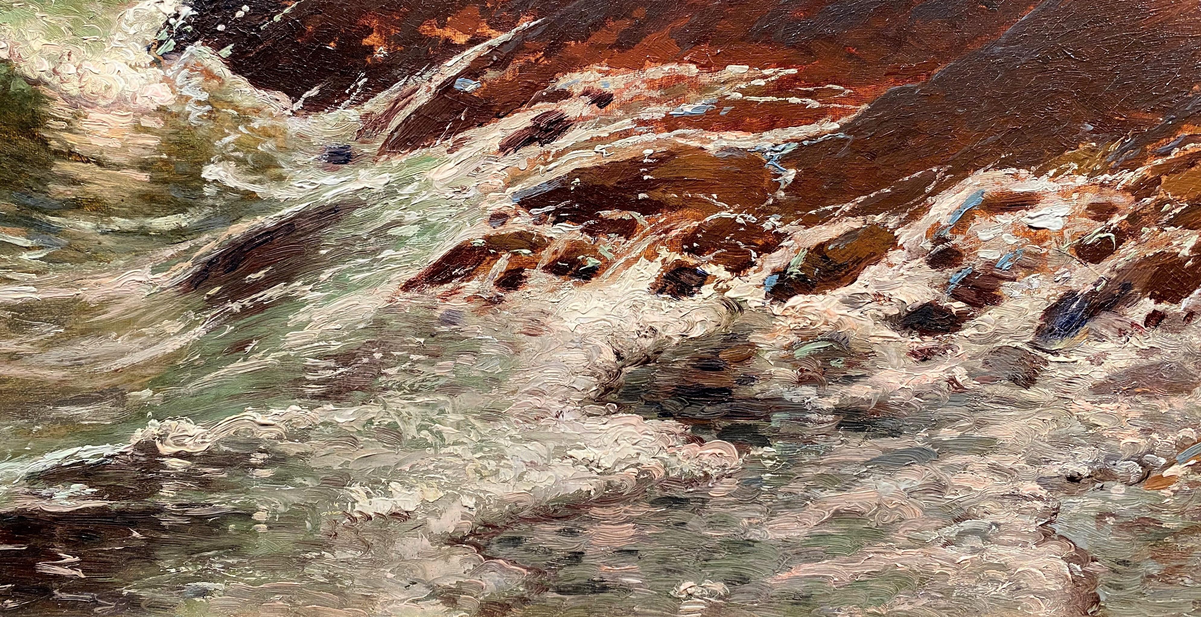 Rocky Coast, Narragansett Bay - American Realist Art by Alfred Thompson Bricher