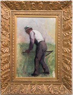 Harvest Scene With Farmer and Scythe, 1886