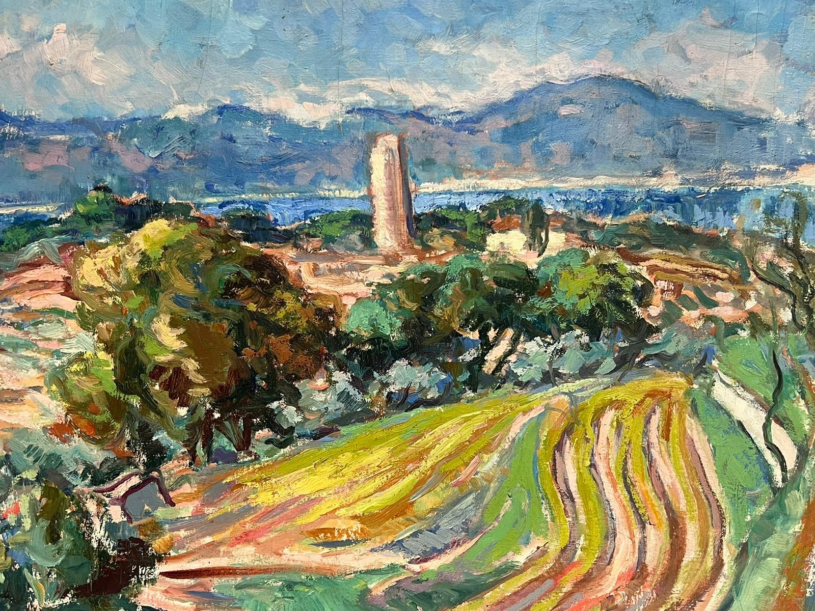 Il golfo di St. Tropez, dipinto a olio firmato da Post-Impressionisti francesi degli anni '40 4
