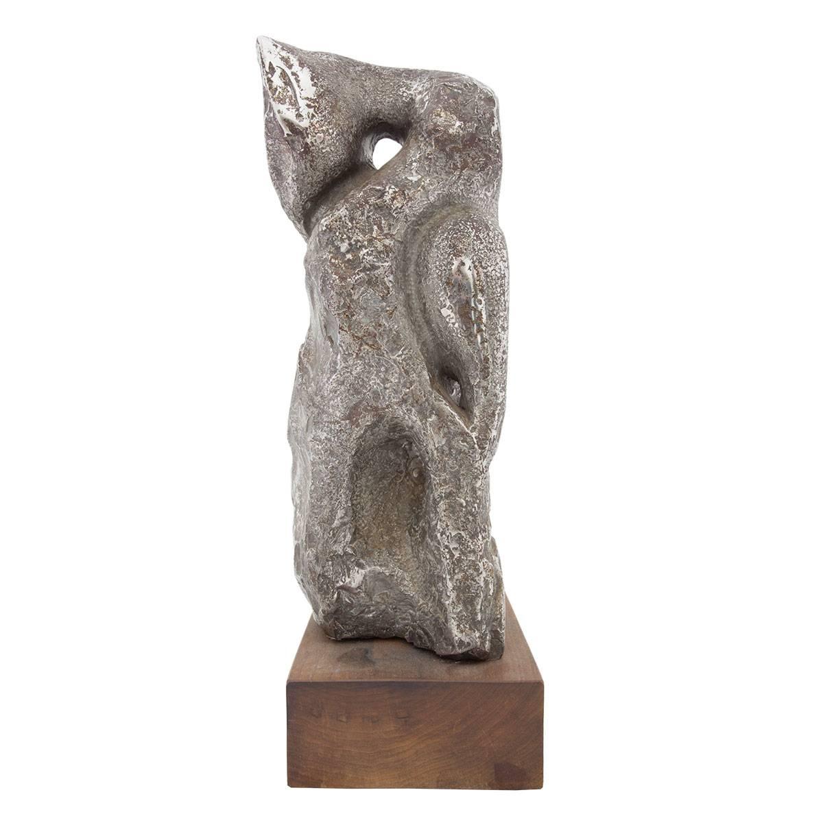 Alfred Van Loen Abstract Sculpture - Grand Kabuki Stainless Steel  Abstract Brutalist Sculpture