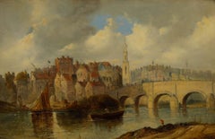 Attrib. Alfred H. Vickers (1834-1919) - Oil, On The River Aire